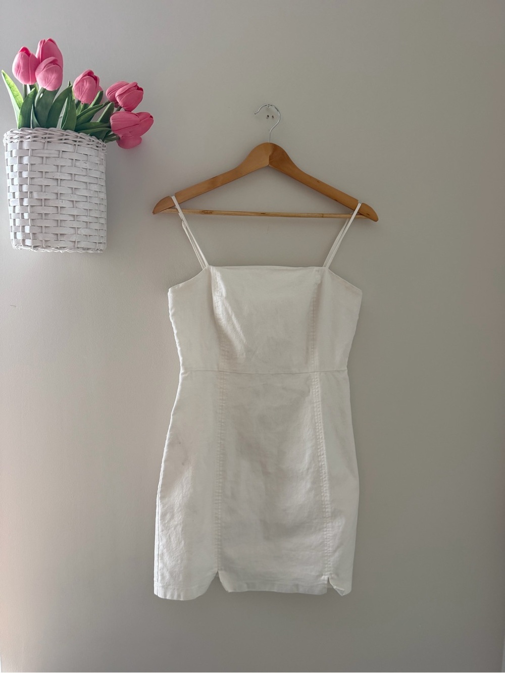 Altar'd State Ivory Spaghetti Strap Dress